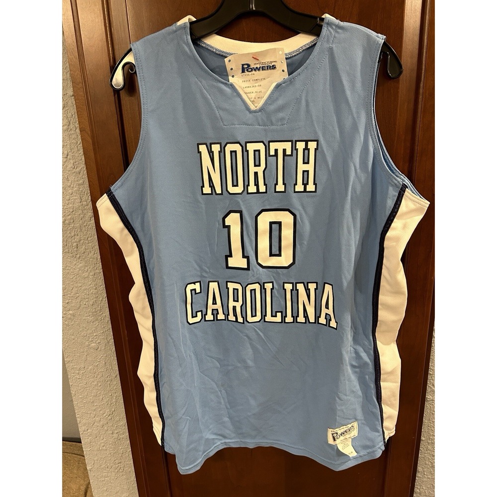 Custom North Carolina Vintage Basketball Jersey Sz 44 #10 Powers Made In The USA